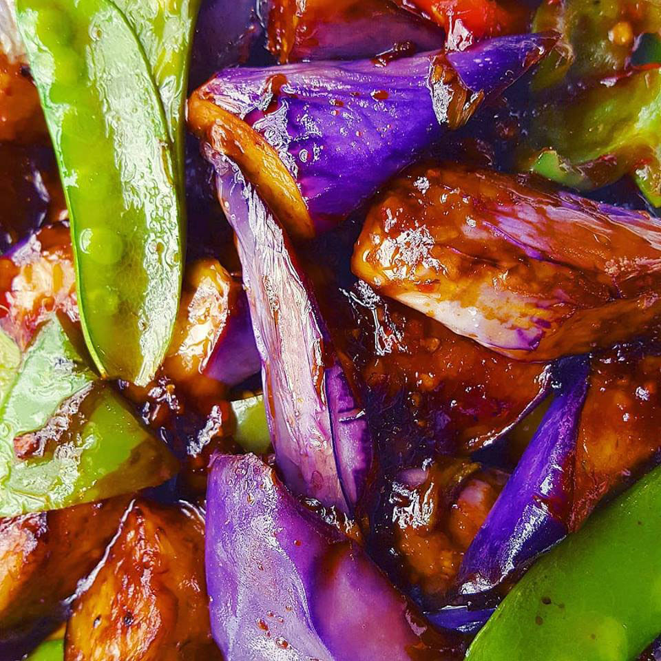 Ginger Garlic Eggplant